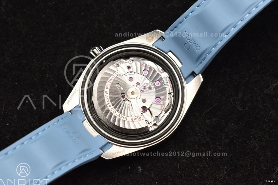 A8900 Summer Blue Edition 41mm Super Dial Rubber Clone Best Aqua Terra Blue VSF on 1:1 Strap 1228